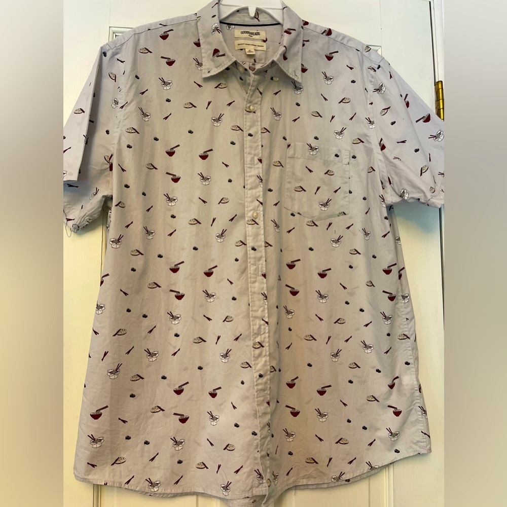 Goodthreads‎ Grill Themed Men’s Button Down Shirt